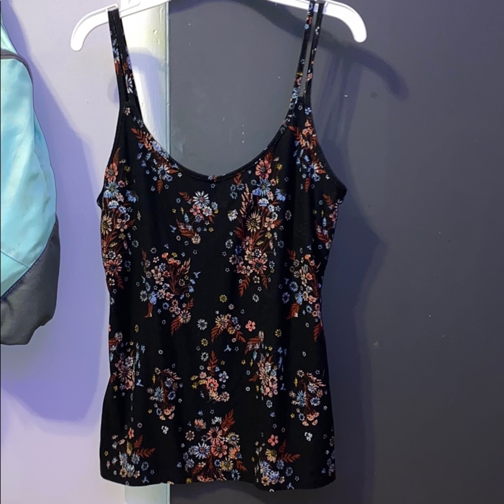 two floral tank tops